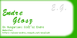 endre glosz business card